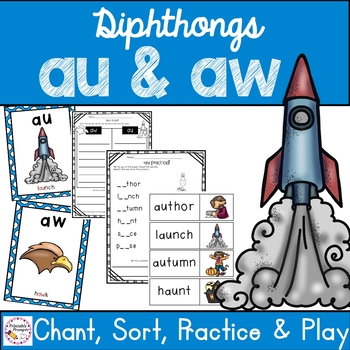 The Sound of aw - au / Phonics Mix! Paw, draw, yawn, pawn, August, launch,  applaud and sauce. 